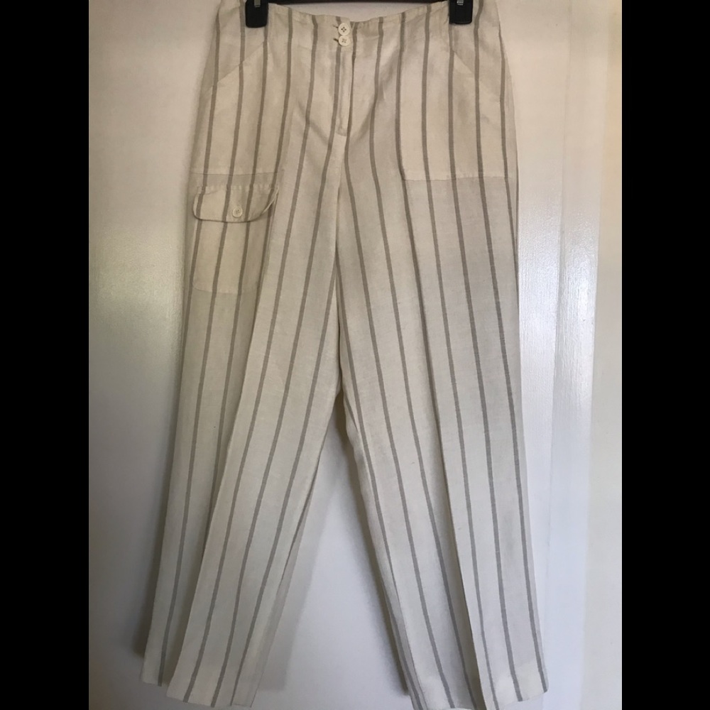 LARRY LEVINE P , 55% linen pants  ,6P size !